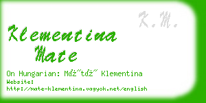 klementina mate business card